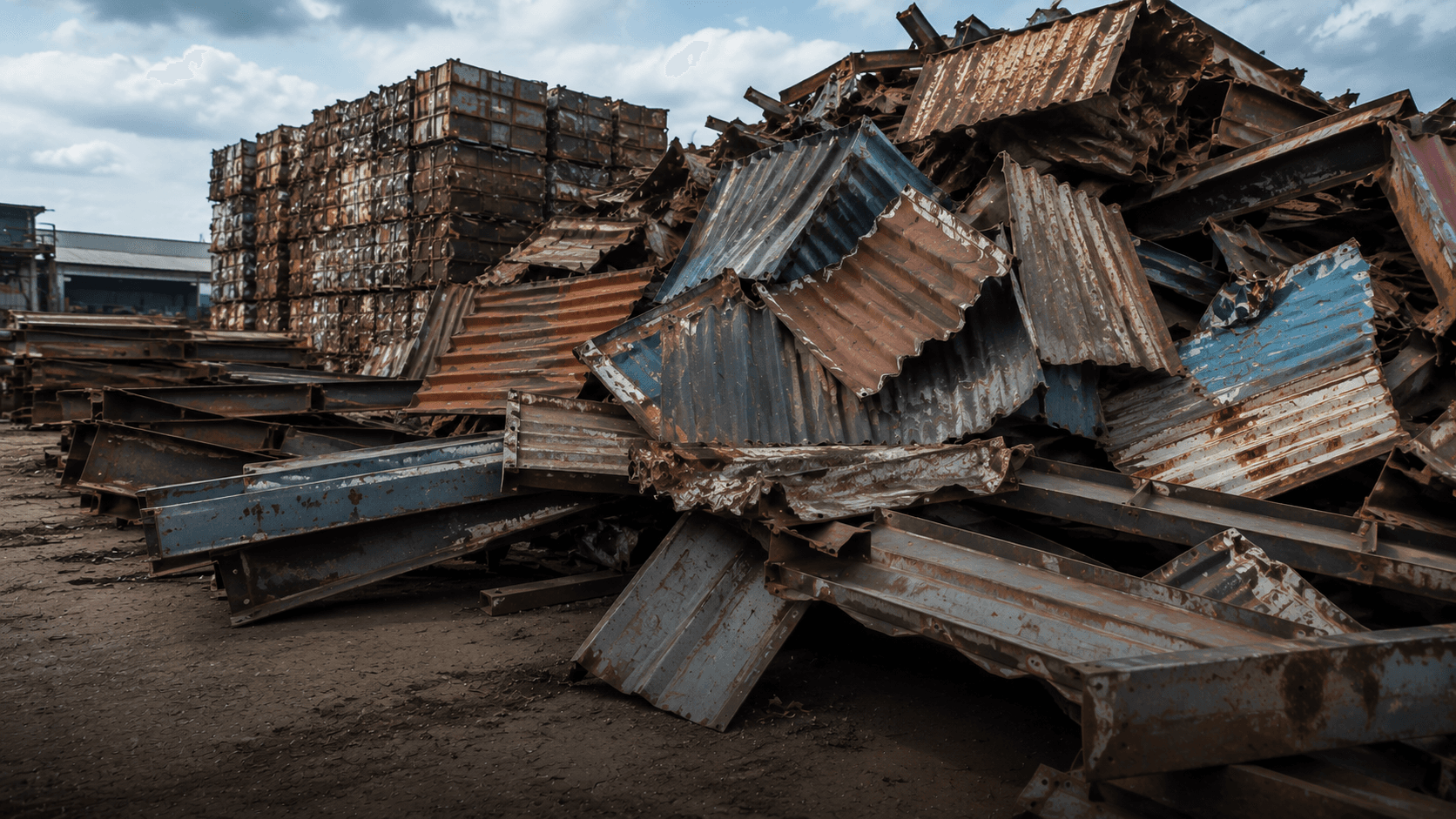 HMS Waste Container Scrap — metal scrap material