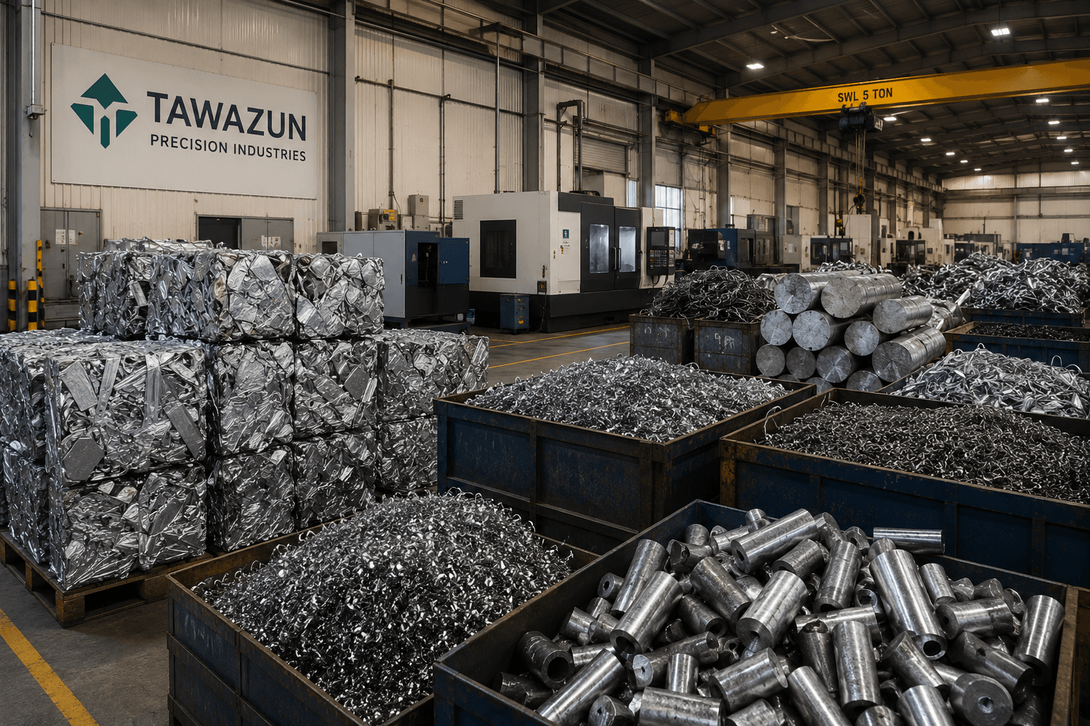 Aluminium and titanium industrial scrap processing for Tawazun Precision Industries